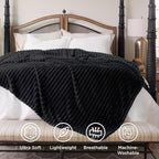 Bedsure GentleSoft Black California King Size Blanket for Bed - Cozy Soft Blankets for Women, Cute Large Throws for Girls, 102x96 Inches