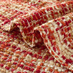Multi-Color Dark Red Cable Woven Throw Blanket for Couch,60"X80" Boho Style Textured Blankets for Home Decor,Super Soft Warm Cozy Chunky Blanket with Decorative Tassels for Bed