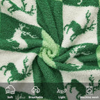 CYMULA Christmas Knit Throw Blanket - Super Soft Cozy Fuzzy Blankets for Couch, Sofa & Bed, Holiday Throw Blanket，60"x80"