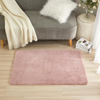 Stratford Park Blush Faux Fur Rug, 30" x 46", Ultra Soft Rug for Living Room Bedroom, Home Decor