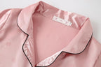 Hupohoi Unisex Girls Boys Kids Pajama Sets Button Down Satin Sleepwear Nighty 3PCS Silky Lounge Sets Nightwear