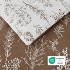 Bedsure Twin/Twin XL Comforter Set - Brown Bed Set, 2 Pieces Cute Floral Bedding, 1 Soft Reversible Botanical Flowers Comforter and 1 Pillow Shams