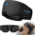 Bluetooth Sleep Mask Headphones: 100% Blackout Eye Mask with Detachable Washable 3D Contoured Liner - Zero Eye Pressure, No Lash Crush, Adjustable Speakers, Bluetooth 5.4, Gift for Relief & Travel