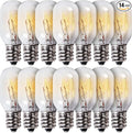 BlueStars 14 Packs E12 T20 15W Salt Rock Lamp Bulb 120V 2700K Warm White Light for Himalayan Salt Lamps & Baskets, Scentsy Plug-in & Wax Warmers, Night Lights