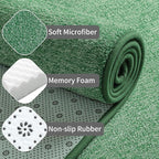 Keeko 4x6 Area Rugs for Living Room, Soft Modern Memory Foam Bedroom Rug Washable Indoor Rug Low Pile Minimalist Non Slip Carpet for Kids Nursery Dorm Room Home Decor Green and White