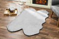 Walk on Me Faux Rabbit Area Rug - Plush, Fur Skin, Sheepskin, Suede Hide, 100% Polyester, Washable Animal Rug - Extreme Comfort, Softness, Stylish - Living Room & Dining Area (36"x60", Black/White)