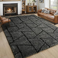 Noahas Fluffy 4x6 Area Rugs for Bedroom Living Room,Plush Dark Grey Thick Shag Throw Floor Carpet,Soft Shaggy Bedside Non-Slip Dorm Nursery Kids Rug