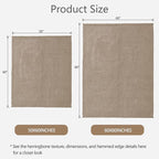 Knitted Throw Blanket 60"X80", Taupe Knit Throws for Bed, Super Soft Boho Chevron Blankets for Couch Sofa Chair Room Decor, Textured Decorative Farmhouse Cozy Lightweight