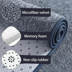 Keeko Soft 2x6 Runner Rug, Bedside Rugs for Bedroom Living Room Small Area Throw Rugs Indoor Runner Hallway Carpets Memory Foam Laundry Room Rug for Teen Kids Nursery Dorm Classroom Decor Blue