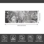 4x10 ft Extra Wide Hallway Rug – Non-Slip Washable Large Carpet Runner for Kitchen, Indoor Entryway, Modern Abstract Low-Pile Thin Floor Mat for Bedroom, Living Room, Dining Room (Black Grey,4x10)