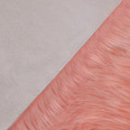 linmopm Faux Fur Rug Sheepskin Shag Fluffy Fuzzy Pink 3x4 ft Rugs for Bedroom Bedside Bed Floor Living Room Plush Rectangle High-Density Cushion Carpet Super Sofa Cover