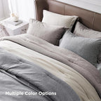 Bedsure Oversized King Comforter Set - Warm Taupe Soft Bedding for All Seasons, Cationic Dyed Bed Set, 3 Pieces, 1 Oversized King Size Comforter (120"x 98") and 2 Pillow Shams (20"x 36"+2")