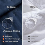 Bedsure Quilts Queen Size - Navy Blue Bedspread Queen Size & Lightweight Comforter, Modern Coverlet with Clover Pattern, Ultra Soft All-Season Bedding, 90 x 96 Inches | Stitch-Free Quilting, Ultra Soft, Lightweight, Machine Washable, Pet-Friendly