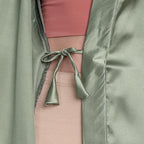 Silk Robes for Women Ankle Length Satin Kimono Robes with Belt Bridemaids Sleepwear Bachelorette Nightgown