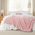 Bedsure GentleSoft Twin Blanket for Bed Pink - Super Soft Cozy Blankets, Cute Fuzzy Fleece Throws for Bedroom Couch, 60x80 Inches