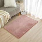 Stratford Park Blush Faux Fur Rug, 30" x 46", Ultra Soft Rug for Living Room Bedroom, Home Decor