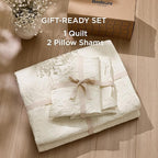 Bedsure Quilt King Size - Ultra Soft Pre-Washed Cloud-Like Bedding, All-Season Lightweight Comforter for Country Bedroom, Leaf Design Coverlet in Cream Yellow, 106 x 96 Inches | Stitch-Free Quilting, Ultra Soft, Lightweight, Machine Washable, Pet-Friendly