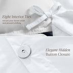 Bare Home 100% Organic Cotton Extra Long Duvet Cover Set - Crisp Percale Weave - Lightweight & Breathable - Cooling Duvet Cover Set (Twin/Twin XL, White)