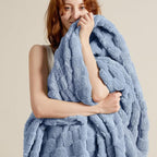 Bedsure GentleSoft Full Size Blankets for Bed Ashley Blue - Super Soft Cozy Fleece Blanket for Kids Girls, Large Fuzzy Throws for Bedroom Decor, 84x90 Inches