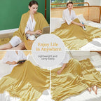 Blagic Knitted Throw Blanket for Couch Soft Farmhouse Boho Throw Blanket with Tassels Home Decorative Lightweight Throw Blankets,Mustard Yellow Throws for Bed/Chair/Sofa, Wheat Textured,50" W x 60" L