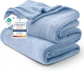 Bedsure GentleSoft Twin XL Fleece Blanket Dorm Bedding - Lightweight Soft Cozy Blankets for Bed, Sofa, Couch, Travel, Camping, Light Blue, 66"x90"