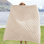 Bedsure GentleSoft Cream Throw Blanket for Couch - Checkered Fleece Blankets Gifts for Kids Girls, Cute Soft Cozy Throw for Bedroom Home Decor Gifts, 50x60 Inches