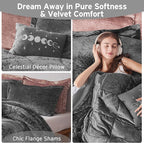 Intelligent Design Twin Comforter Set, Velvet Comforter Set , Luxury Diamond Quilting Comforter Set, Fluffy Comforter Bed Set with Decorative Pillowand 1 Sham, 3 Piece Grey, Twin/Twin XL
