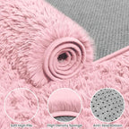 5x7 Area Rugs for Living Room Rug: Soft Fluffy Shag Pink Rugs for Bedroom, Non-Slip Large Fuzzy Plush Rug Indoor Floor Carpet for Nursery Kids Boys Girls Room, Dorms, Playroom, Modern Home Decor
