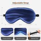 Sleep Mask Silk Eye Mask for Men Sleeping Mask, Adjustable Elastic Strap for Night Shading Sleep Mask, Soft and Comfortable for Both Men and Women (Dark Blue)