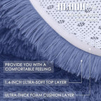 OLANLY 8x10 Machine Washable Large Area Rugs for Living Room, Bedroom, Soft Fluffy Shaggy Bedside Rug, Indoor Floor Carpet for Kids Girls and Boys, Dorms, Nursery, Home Decor Aesthetic, Denim Blue