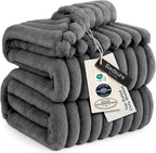 Bedsure GentleSoft Frost Gray Full Blanket for Bed - Cozy Soft Blankets for Women, Cute Large Throws for Girls, 84x90 Inches
