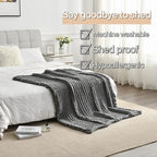 Maetoow Tighter Version Chenille Chunky Knit Blanket Throw （50×60 Inch）, Handmade Warm & Cozy Blanket Couch, Bed, Home Decor, Soft Fleece Banket, Boho Thick Blankets and Giant Yarn Throws，Dark Grey