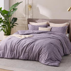 Bedsure King Size Comforter Set - Dark Red King Comforter Set, Soft Bedding for All Seasons, Cationic Dyed Bedding Set, 3 Pieces, 1 Comforter (104"x90") and 2 Pillow Shams (20"x36"+2")