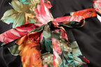 Floral Silk Robes for Women Kimono Satin Short Bath Robe Bridal Dressing Gown Bride Bridesmaids Lightweight Bathrobes