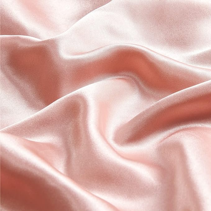 BEDELITE Satin Body Pillow Cover, Super Soft and Cooling Body Pillow Pillowcase for Hair and Skin, Breathable Silky Full Long Pillowcase Cover(20"x54", Coral)