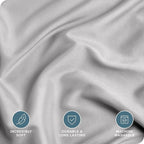 Bare Home Bedding Duvet Cover King Size - Premium 1800 Super Soft Collection - Lightweight, Cooling - Soft Breathable Bedding Duvet Cover (King, Light Grey)