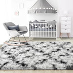 Noahas Large Fluffy 5x8 Area Rugs for Living Room Bedroom,Fuzzy Black and White Thick Shag Throw Rug,Big Soft Shaggy Bedside Non-Slip Plush Dorm Nursery Kids Carpet