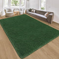 Green Fluffy Rugs for Living Room 6x9 Feet Soft Shaggy Rug for Bedroom Modern Indoor Furry Floor Carpet Washable Plush Fuzzy Kids Rug for Nursery Teen Room Dorm Office