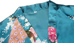 Valennia Women Long Silky Bathrobe Satin Kimono Robe Floral Printed Dressing Gown Sleepwear