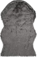 SAFAVIEH Faux Sheep Skin Collection 3' x 5' Grey FSS115D Silken Glam 2.35-inch Thick Area Rug