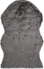 SAFAVIEH Faux Sheep Skin Collection 3' x 5' Grey FSS115D Silken Glam 2.35-inch Thick Area Rug
