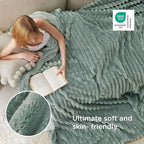 Bedsure GentleSoft King Size Blanket for Bed - Cozy Soft Blankets for Women, Cute Large Fleece Throws for Girls, Sage Green, 108x90 Inches