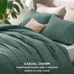 Bedsure Twin/Twin XL Comforter Set - Emerald Green Soft Bedding for All Seasons, Cationic Dyed Bed Set, 2 Pieces, 1 Twin Size Comforter (68"x88") and 1 Pillow Sham (20"x26"+2")
