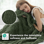 Bedsure GentleSoft Olive Green Spring Throw Blanket for Couch - Super Soft Cozy Blankets Gifts for Kids Girls, Cute Small Fleece Throws for Bedroom Home Decor, 50x70 Inches