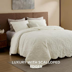 Bedsure Quilts Queen Size - Ultra Soft Pre-Washed Cloud-Like Bedding, All-Season Lightweight Comforter for Country Bedroom, Leaf Design Coverlet in Cream Yellow, 90 x 96 Inches | Stitch-Free Quilting, Ultra Soft, Lightweight, Machine Washable, Pet-Frie...