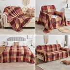 Boho Throw Blanket,Patchwork Large Blankets for Sofa Double Bed Armchair Couch,Weighted Soft Furniture Throws,Tassels Chenille Throws and Blankets for Bohemian Decor (60"*75")…