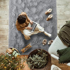 Softlife Area Rug for Bedroom, Fluffy Shag Plush Grey Rugs for Living Room Girls, Shaggy Throw Soft Fuzzy Small Kids Carpet for Dorm Bedside Ultra Cozy Non-Slip Indoor Decor, 4x5.3 Feet