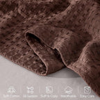 Elegant Comfort Premium 100% Cotton Waffle Blanket - Lightweight Breathable Waffle Weave Bed Blanket - Soft and Warm All Season Blanket for Couch, Sofa and Bed, TwinXL Size 68x90 Inches, Brown