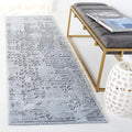 SAFAVIEH Washable Rug Faux Rabbit Fur Shag Collection - 2'6" x 8' Runner, Silver, Slip Resistant & Easy Cleaning, Ideal for Living Room, Hallway, Foyer, Nursery, Bedroom, Boys & Girls Room (FRF976G)