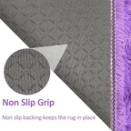 Fluffy Rugs for Bedroom Living Room 3x5 Purple Shaggy Area Rug Soft Plush Fuzzy Fur Throw Carpets Kids Rug for Nursery Girls Room Dorm Home Decor Aesthetic